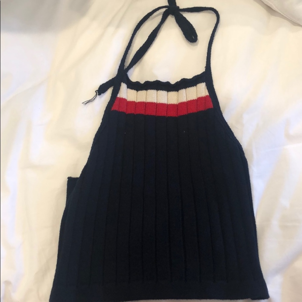 Brandy Melville navy halter top